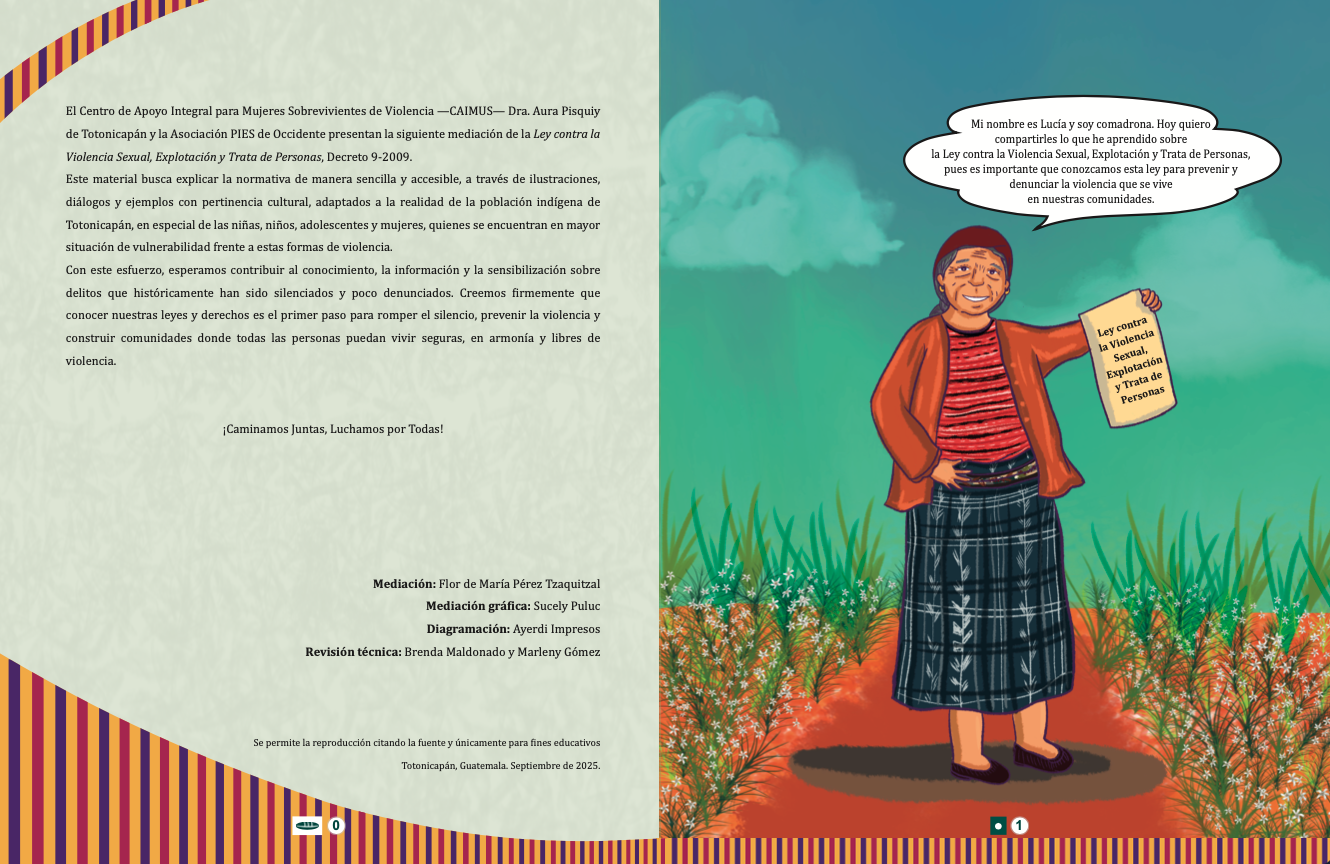 Portada de Mediación Ley contra la Violencia Sexual, Explotación y Trata de Personas en Guatemala (decreto 9-2009).
